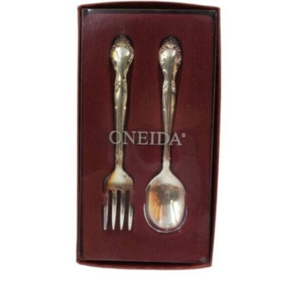 Oneida Affection Community Silverplate Infant Baby Toddler Set New in Box - Picture 1 of 15